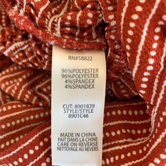 Max Studio‎ Women's Striped Sleeveless Jumpsuit Ruffle V-Neck Smocked Casual SM - Picture 7 of 8